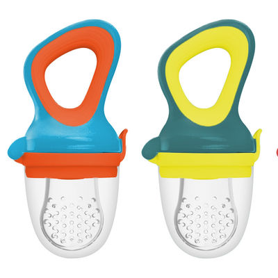 Un buen precio. Logotipo personalizado chupete para bebés alimenticio grado de silicona alimentador para bebés chupete alimentador de frutas en línea
