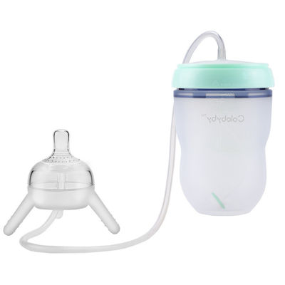 Good price Hands Free 250cc  Baby Feeding Bottle Silicone Hands Free Milk Bottle online