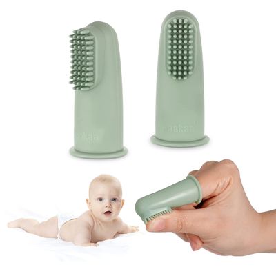 Good price OEM ODM Infant Finger Toothbrush 360 Degree Silicone Finger Toothbrush For Newborn Babies online