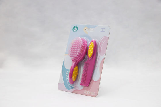 Good price Custom Logo Silicone Hair Brush And Comb Set Kids Newborn Hair Brush Set online